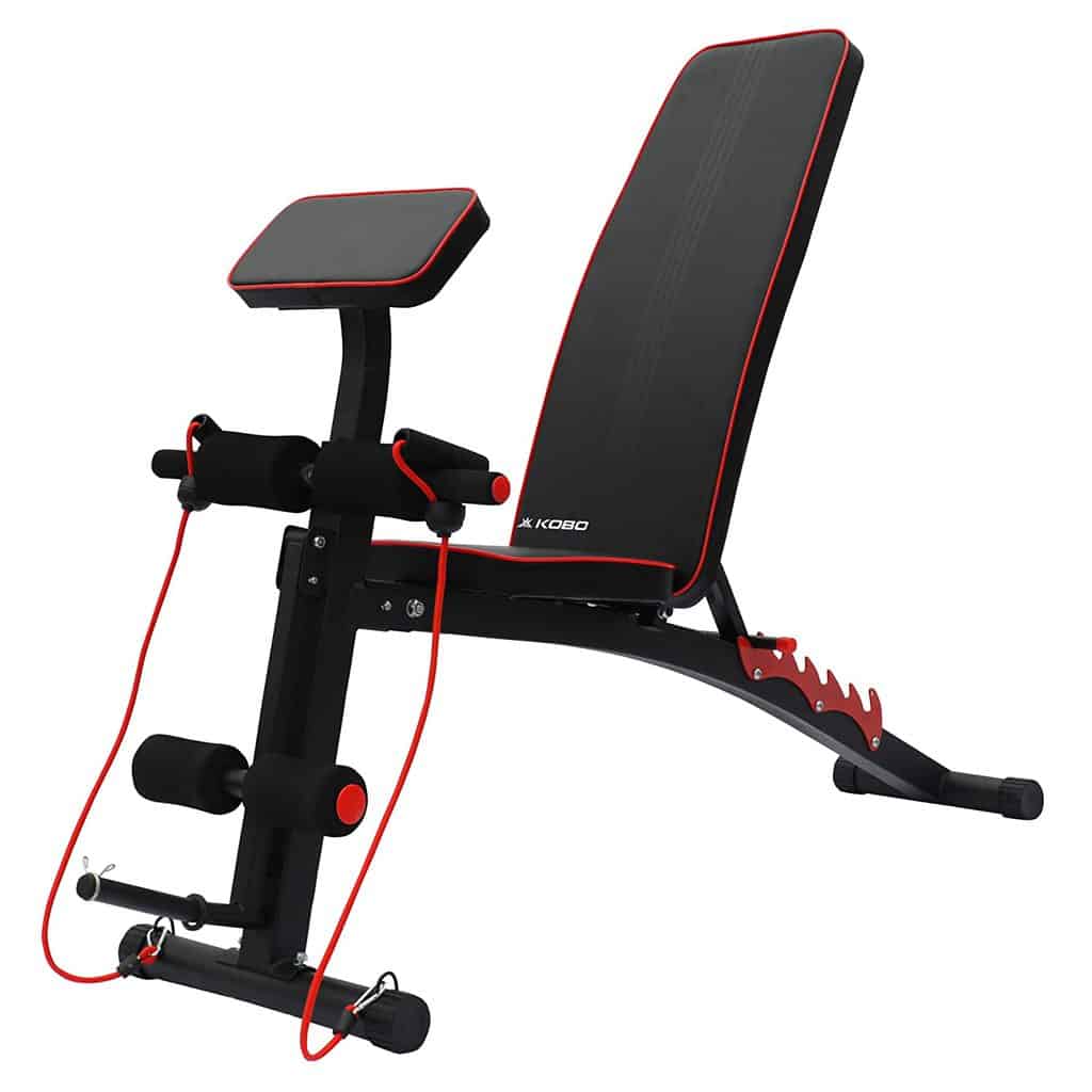 Kobo EB-1012 Steel Adjustable Weight Bench with Preacher Curl