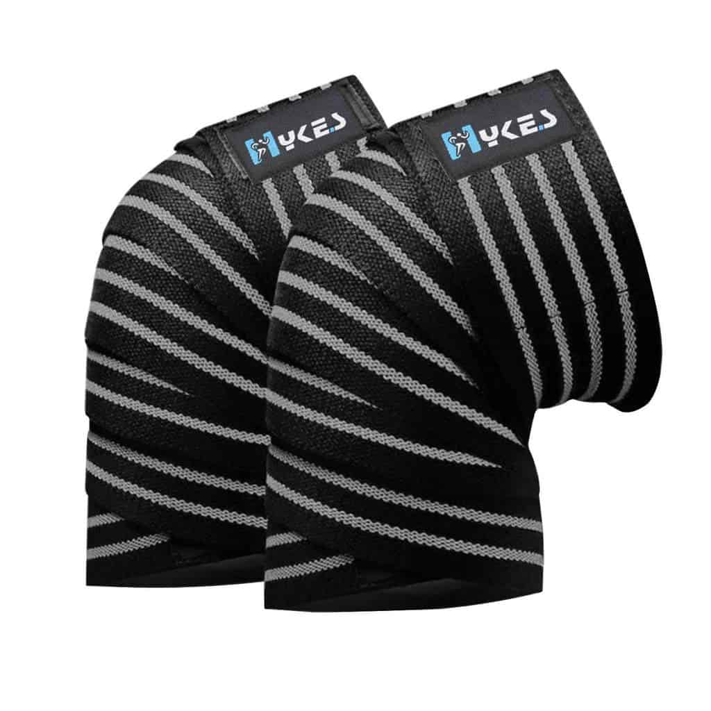 Hykes Heavy Duty Elastic Compression -Best knee wraps for raw squats