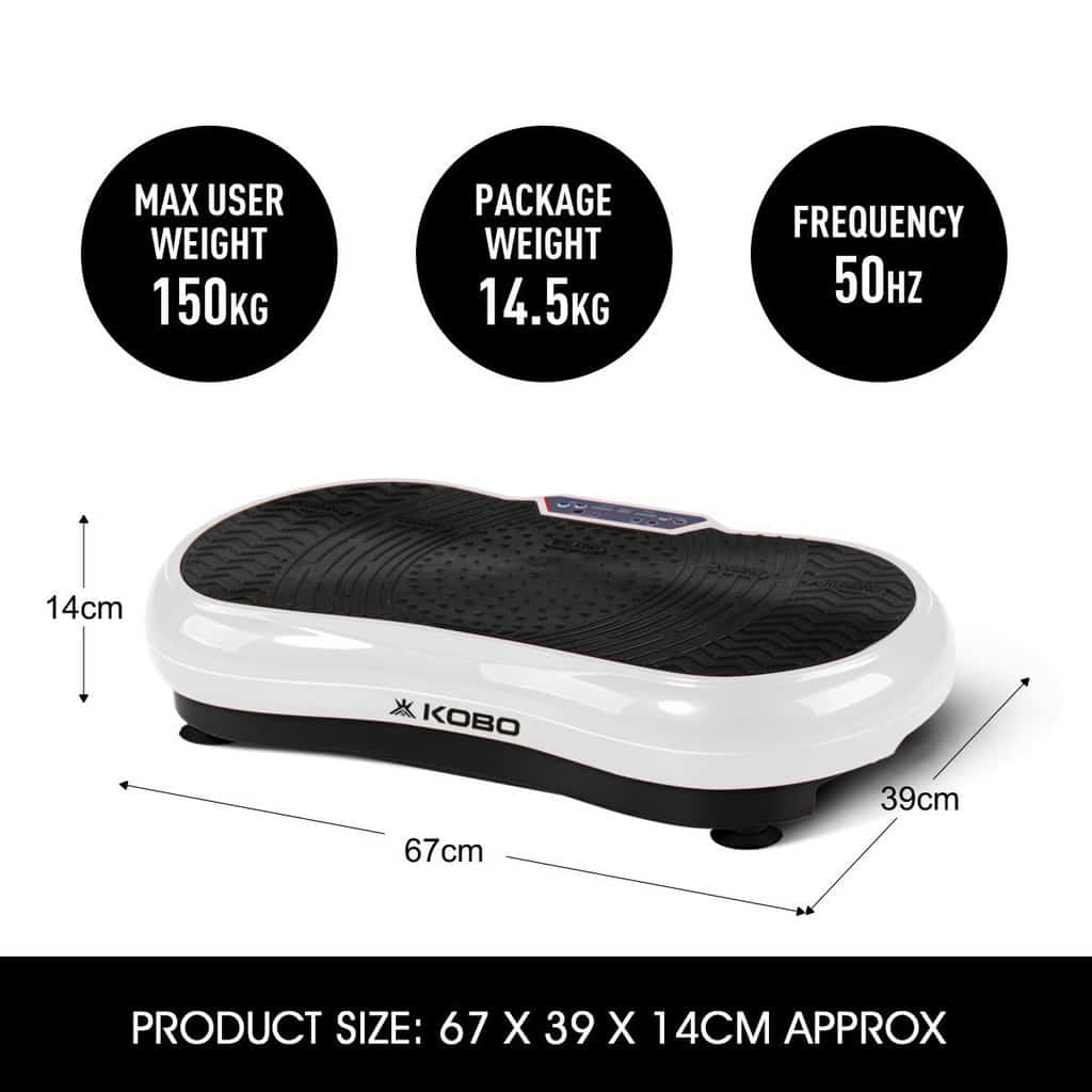 Kobo 200W Vibration Plate Crazy Fit Massage Exercise Machine Oscillating Platform Massager with Remote 