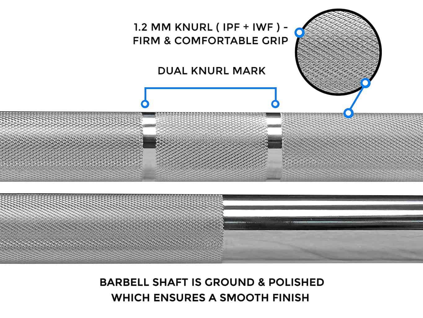 Knurl marks