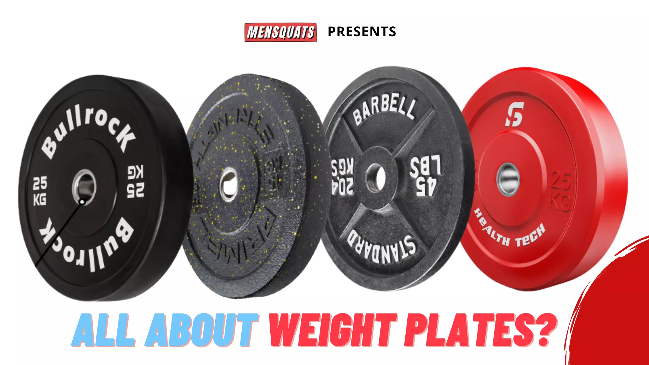 What are the different types of weight plates available for home gymmensquats