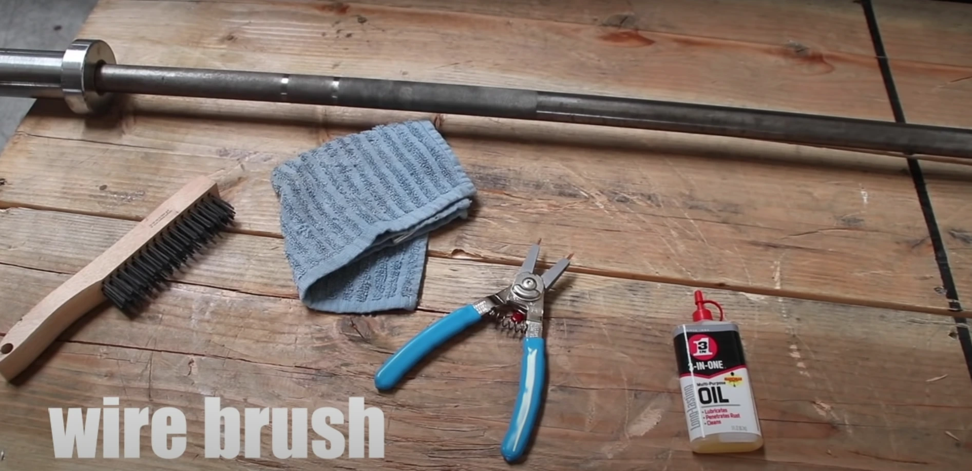 Things you would need to clean a barbell