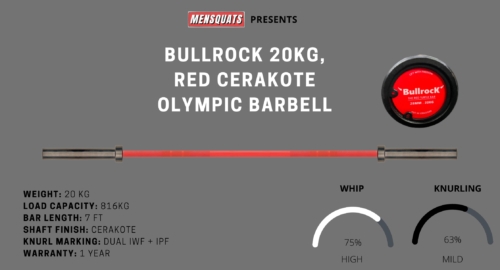 Bullrock best olympic barbell in India red turtle bar India Review mensquats
