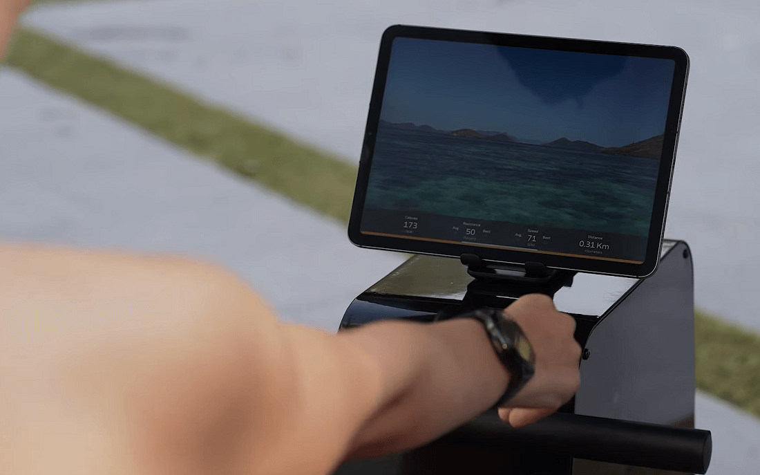 Flexnest tablet for rower