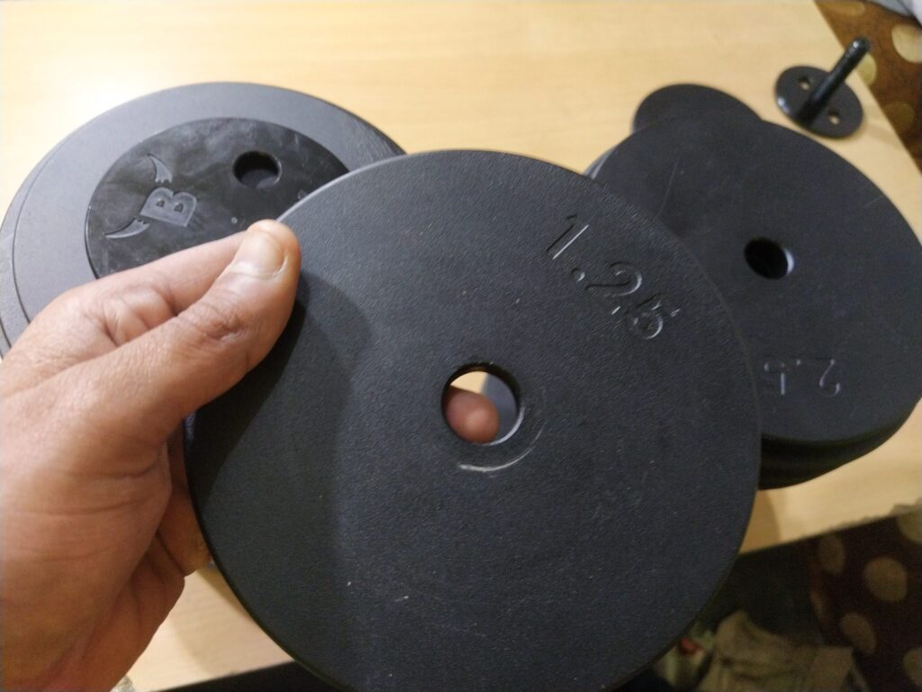 machined plate marking on bullrock t rex dumbbell