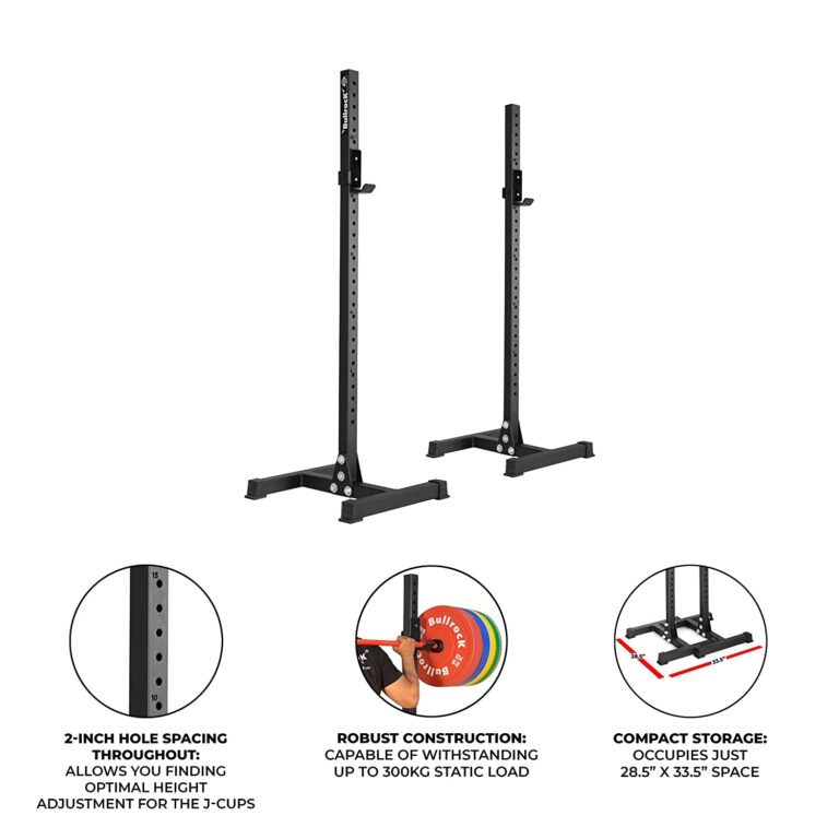 BullrocK Raptor Independent Squat Stand of 300kg Weight Capacity Powerlifting Steel Squats Rack for Home Commercial Gym Bench Press Squatting