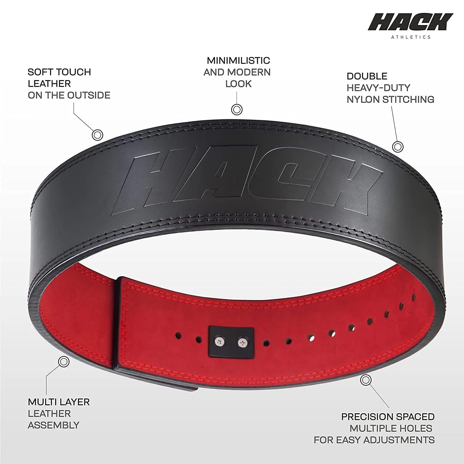Hack Athletics Premium 10MM Weight Lifting Lever Belt