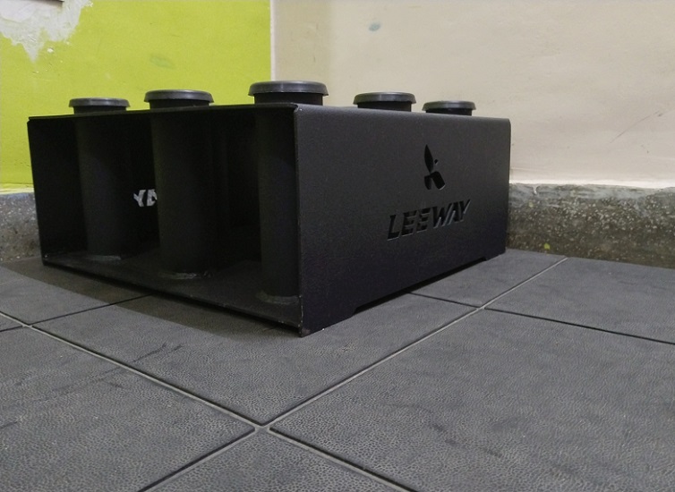 leeway fitness metal barbell rack for home gym