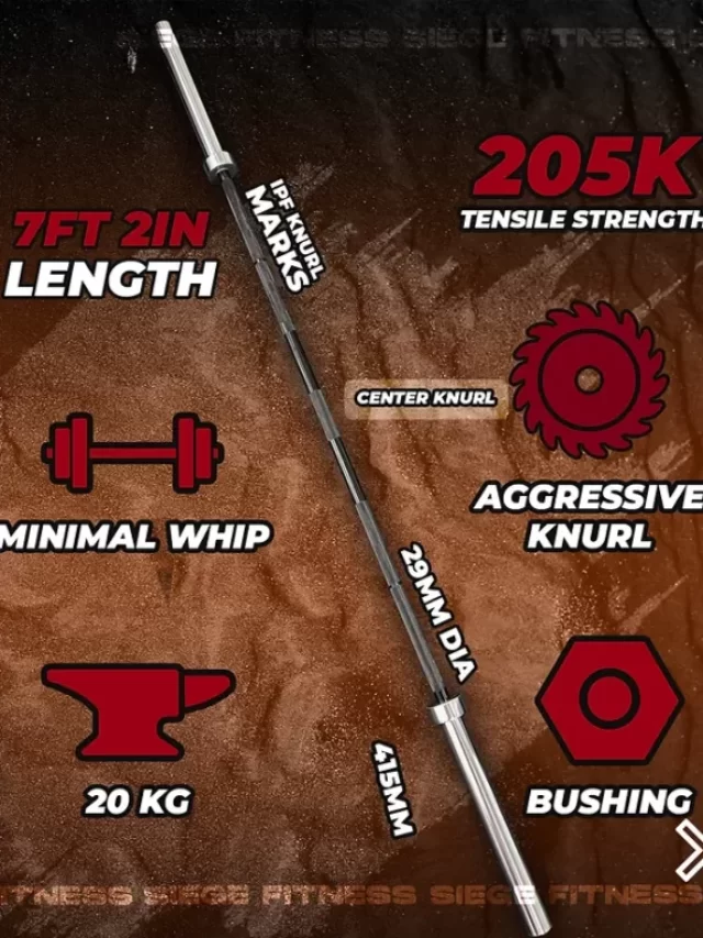 Siege Fitness Powerlifting Bar That's Reasonably Priced! MENSQUATS