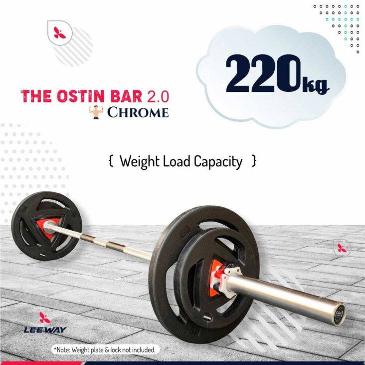 The Ostin Bar 2.0 Olympic Weightlifting Barbell 20kg, Chrome
