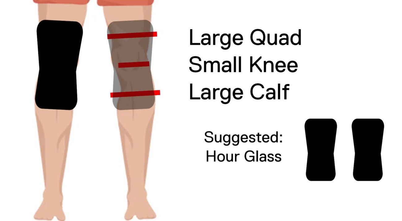 knee sleeves hour glass design